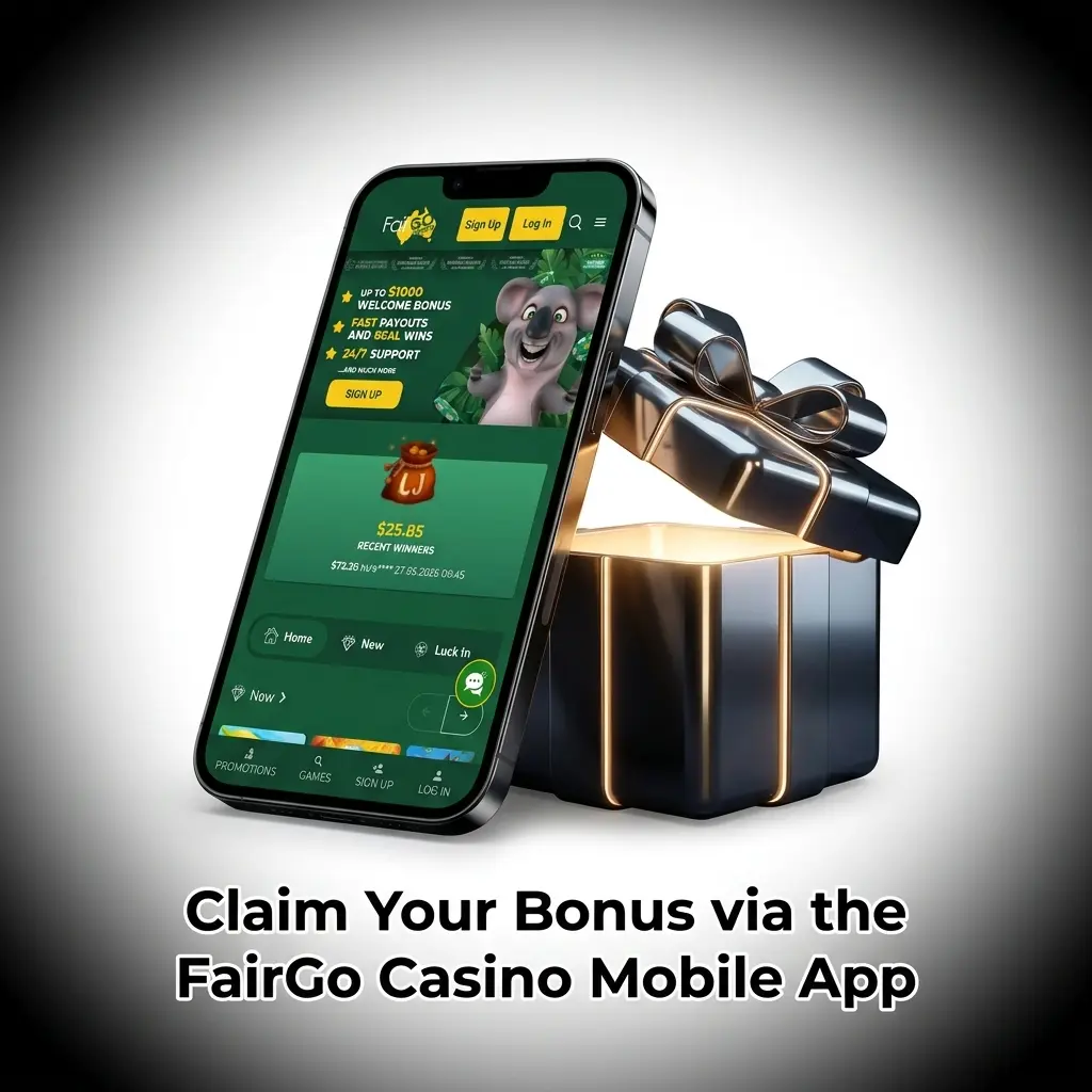 FairGo Casino mobile app bonus claim screen