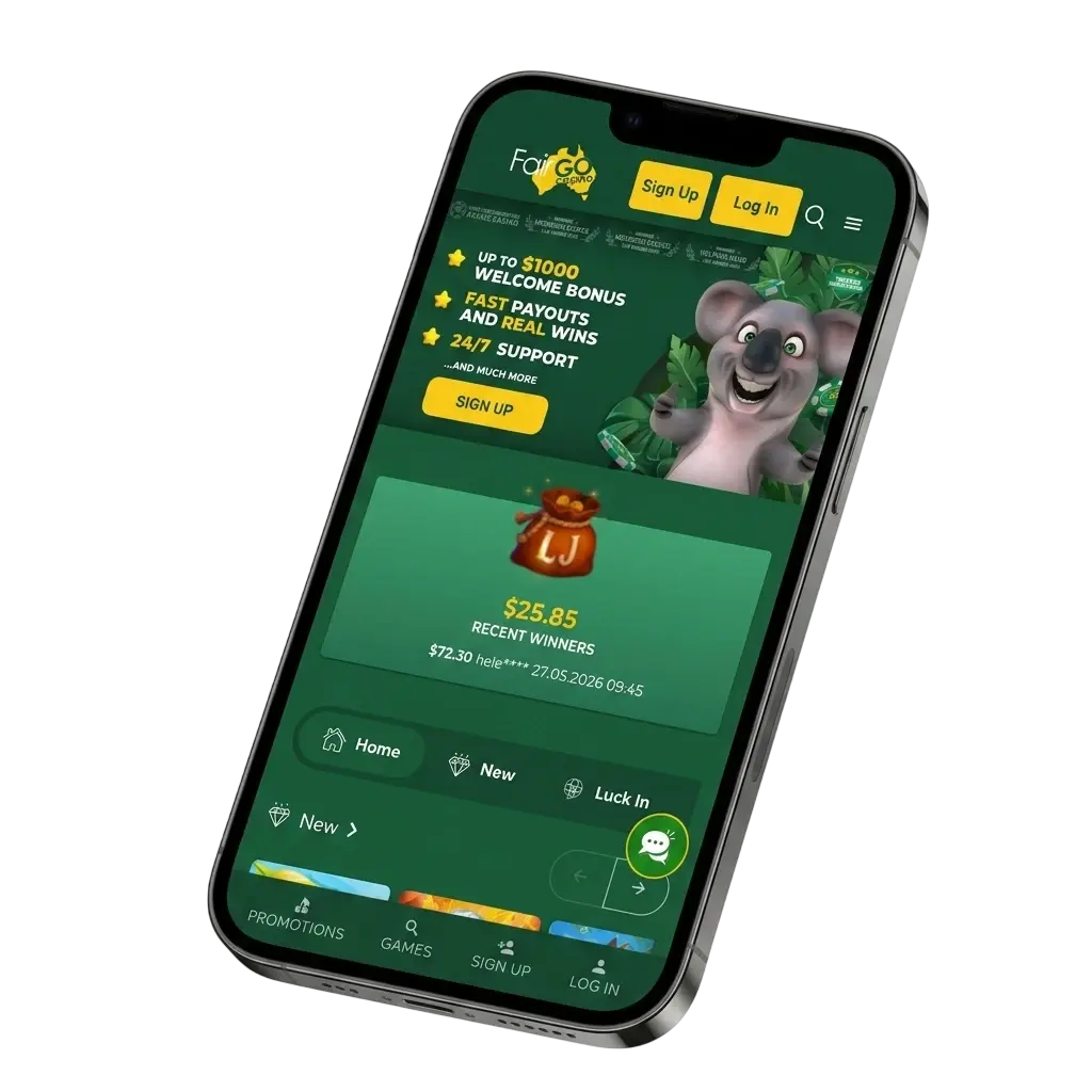 FairGo Casino mobile app on Android and iOS devices