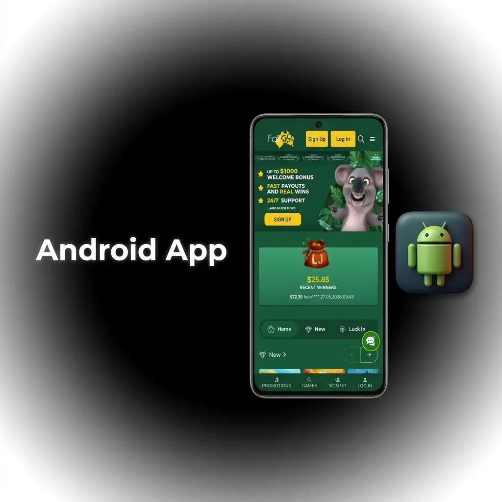 FairGo Casino Android app on a smartphone