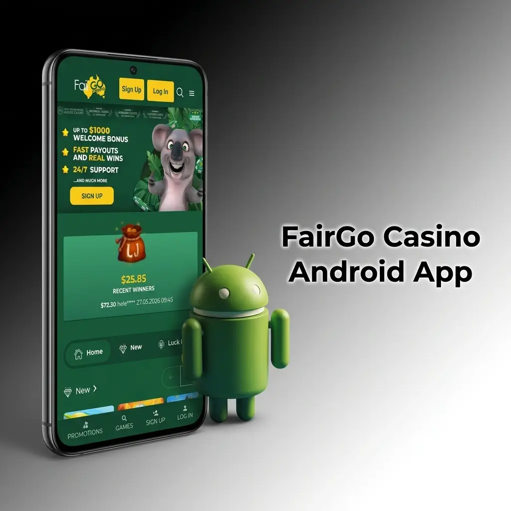 FairGo Casino Android app on a mobile device