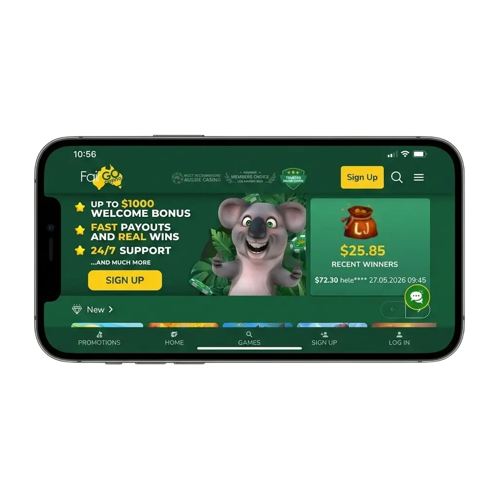 FairGo Casino app on Android and iOS devices