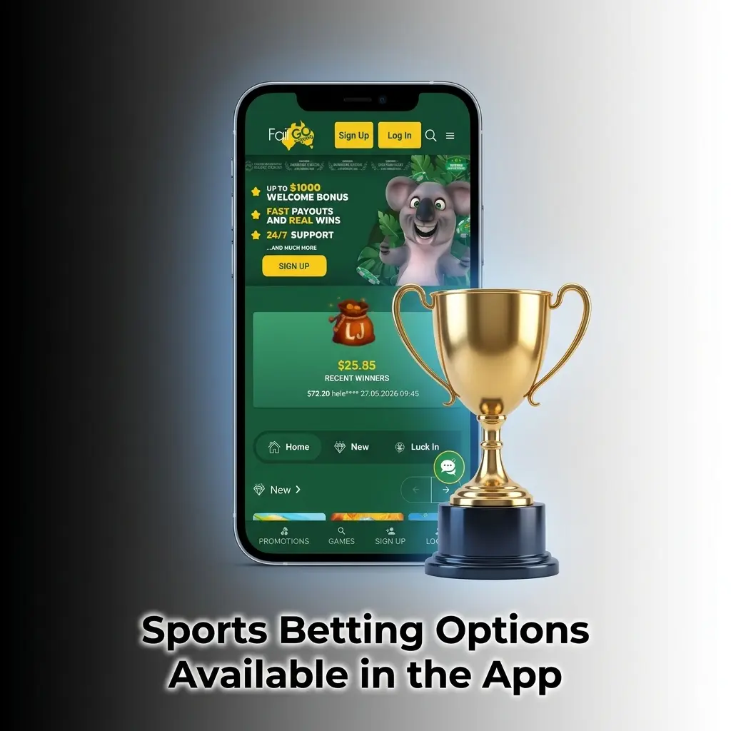 Sports betting options available in the FairGo Casino app