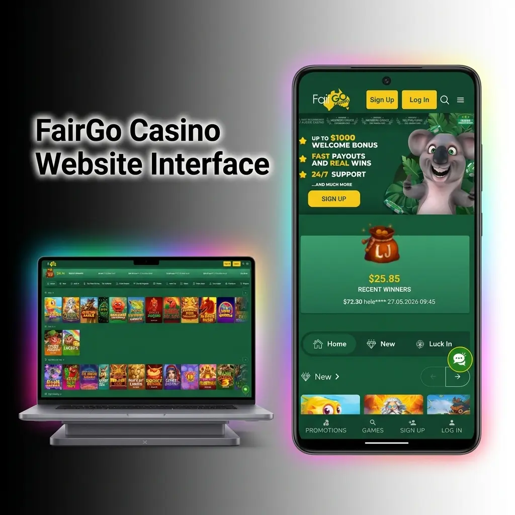 FairGo Casino dark-themed website interface