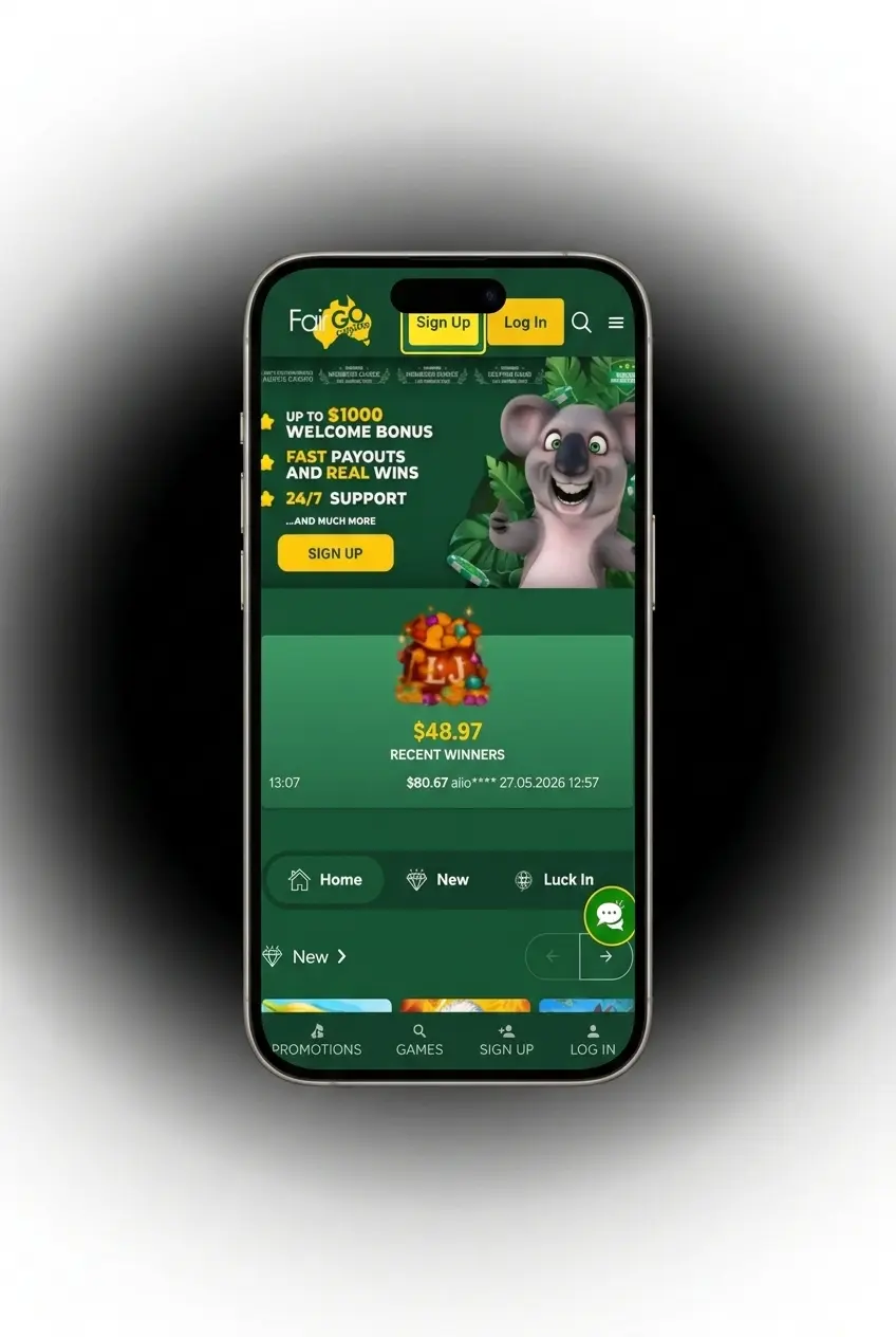 FairGo Casino mobile app registration screen