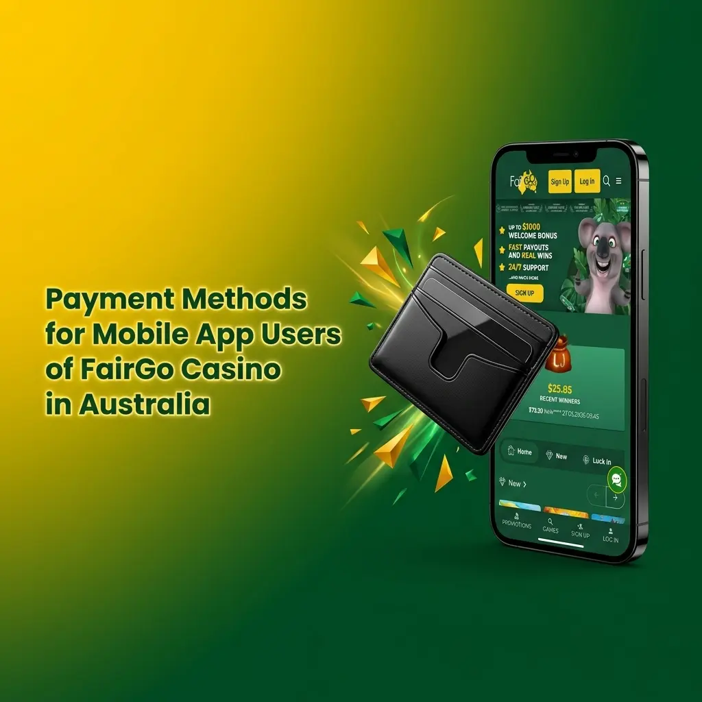 Payment methods available for FairGo Casino mobile app users in Australia