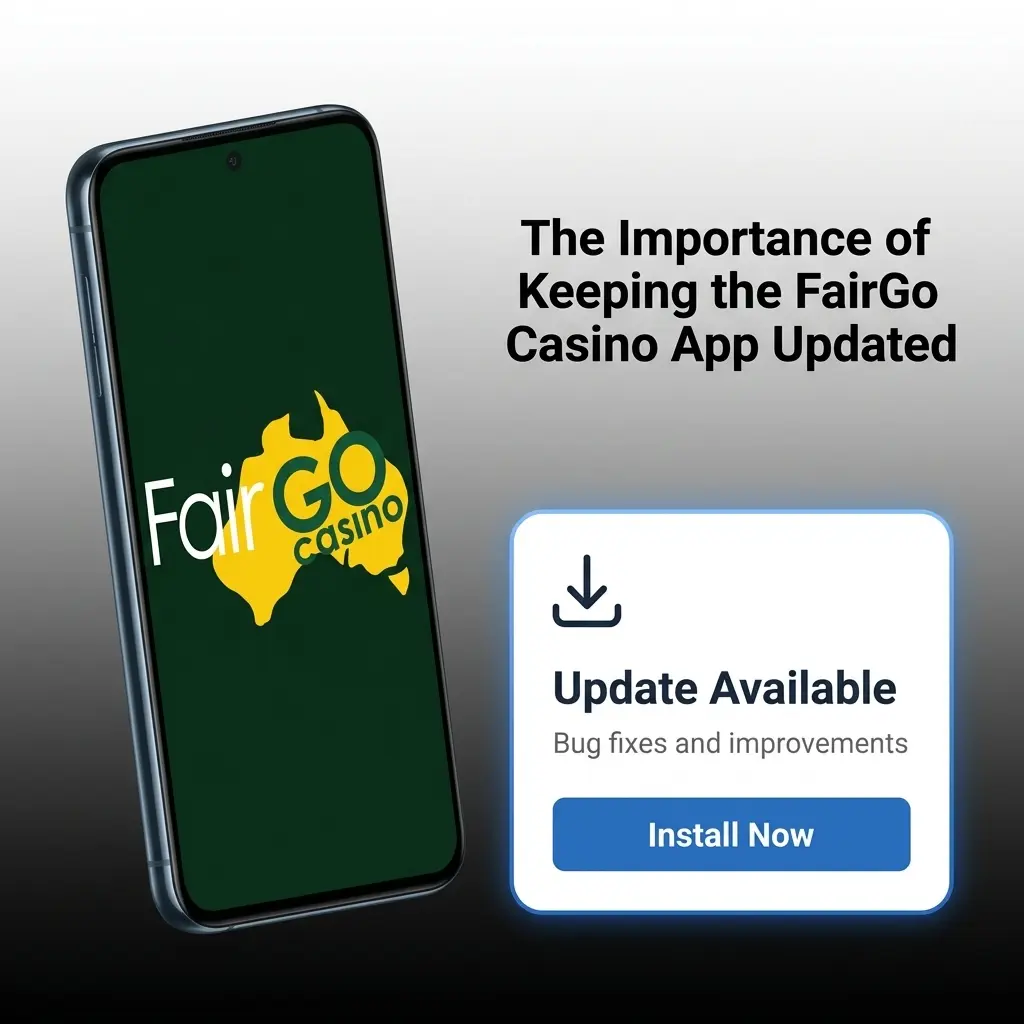 FairGo Casino app update screen on Android device