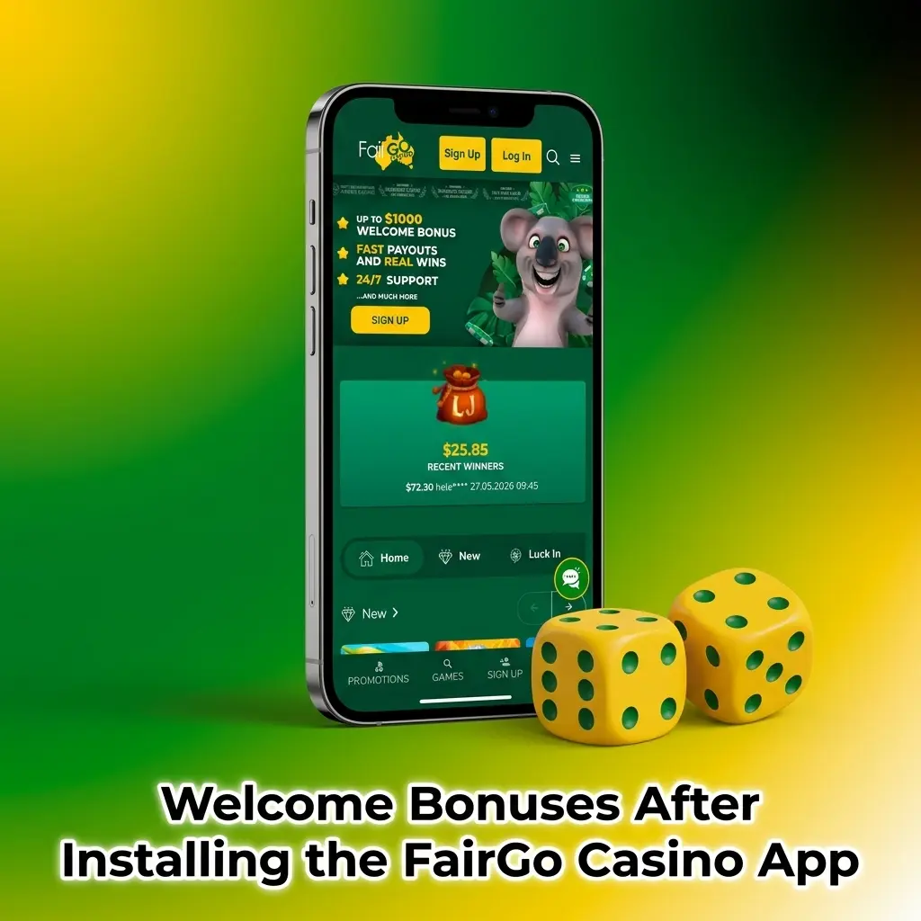 FairGo Casino welcome bonus offer on mobile app